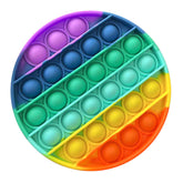 Jucarie senzoriala antistres, Pop It Now, disc multicolor, 13 cm